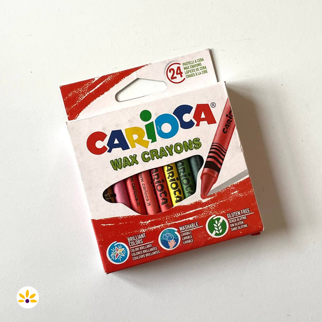 Giz de Cera Carioca Wax Crayons - 12, 24 Cores ou 100 Gizes