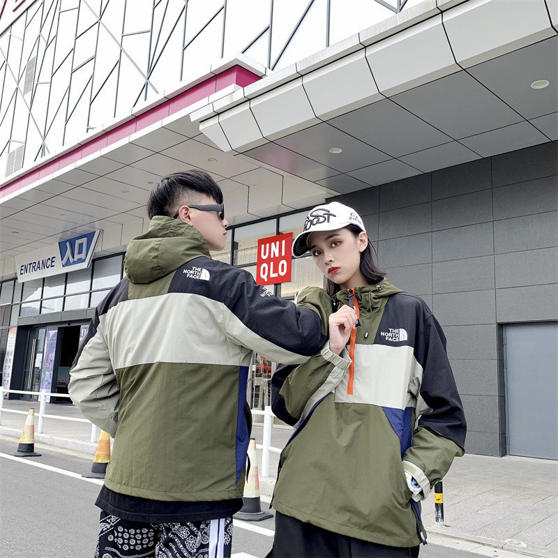 TNF Outdoor Rush Jacket Patchwork Cor Camisola Meia Zip