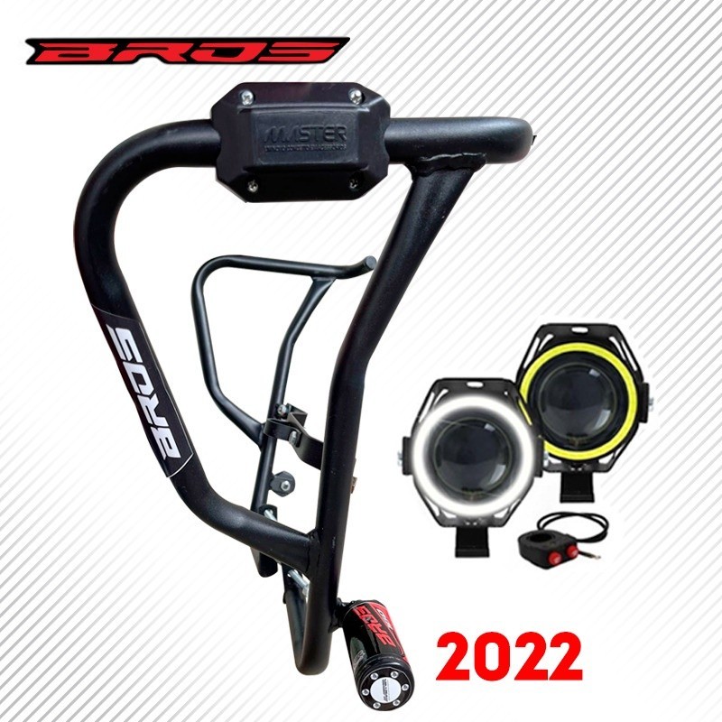 Protetor Carenagem Nxr Bros 160 2022 + Par Led U7 Com Angel Eyes
