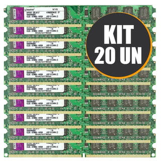 Kit com 20 Memória Kingston Ddr2 2gb 800mhz Desktop