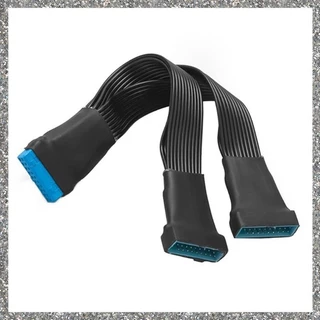 [D K Z C] Placa Mãe USB 3.0 19Pin Cabeçalho 1to2 Cabo Divisor De Extensão 19Pin 20Pin Adaptador Interna 15cm