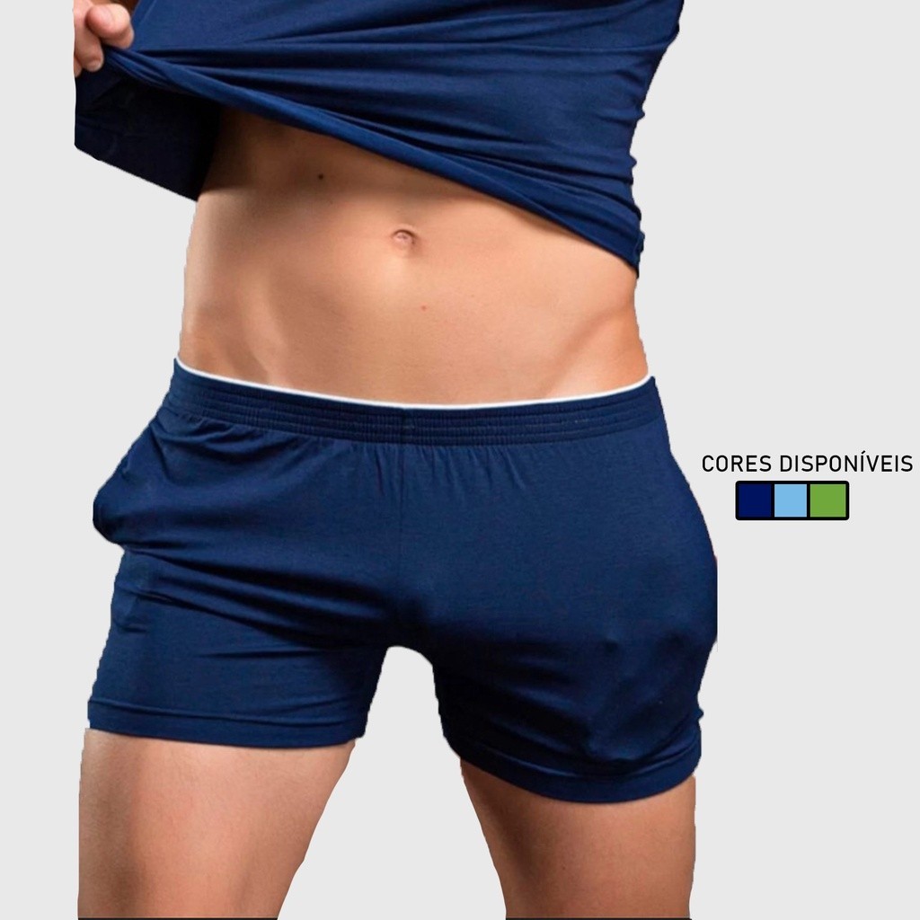 Cueca Boxer com Bolso Samba Canção Masculino Segurança