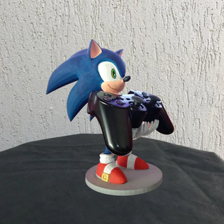 Escultura Decorativa Suporte Manete Controle Video Game Sonic Joystick Celular Tablet Xbox Ps4 Ps5 Nintendo Switch