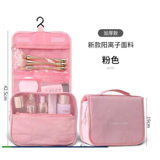 Nécessaire Bolsa Organizadora De Viagem Maquiagem Higiene Pessoal Com Divisória e Gancho Gancho Cabide Presente Prático em Oferta na Shopee