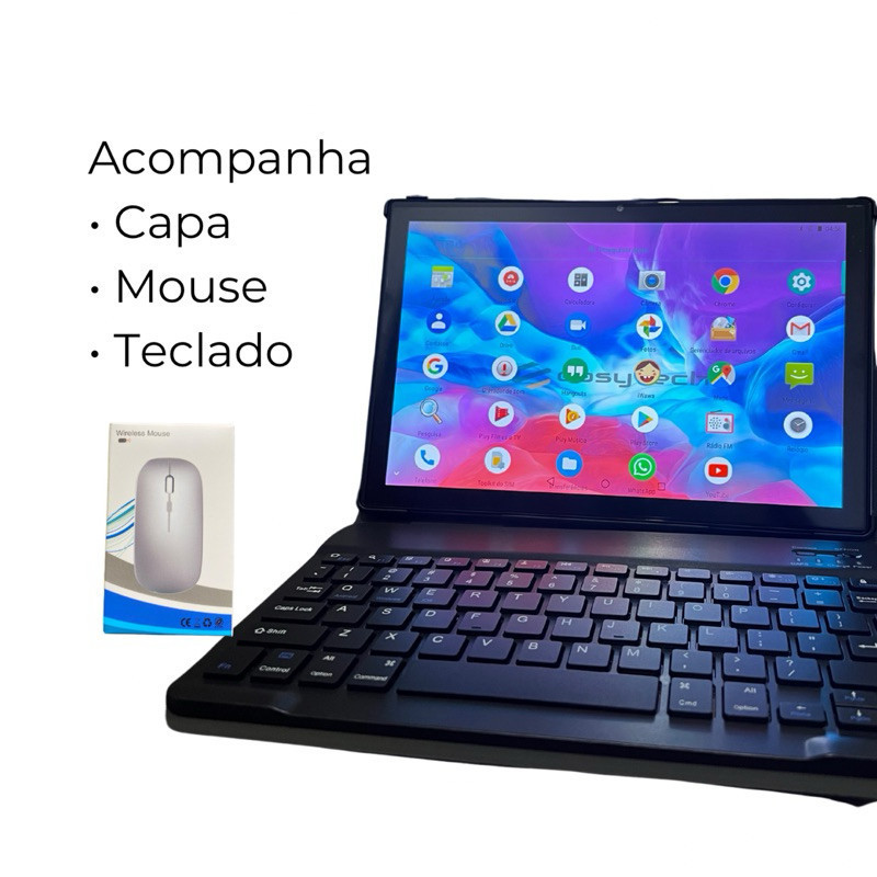 Tablet 10.1 Polegadas 128GB + Teclado + Entrada P/ 2 Chips | Shopee Brasil