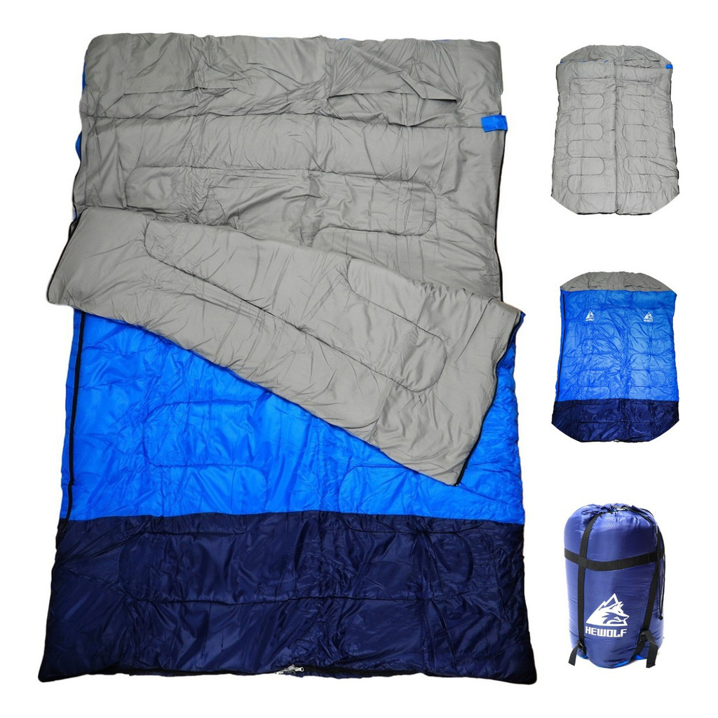 Saco De Dormir Casal Ou Solteiro 2,1m X 1,5m Camping Confort | Shopee ...