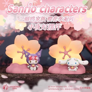 Sanrio Lâmpada Flor De Cerejeira Ornamento Kuromi Quarto Iluminação Ambiente