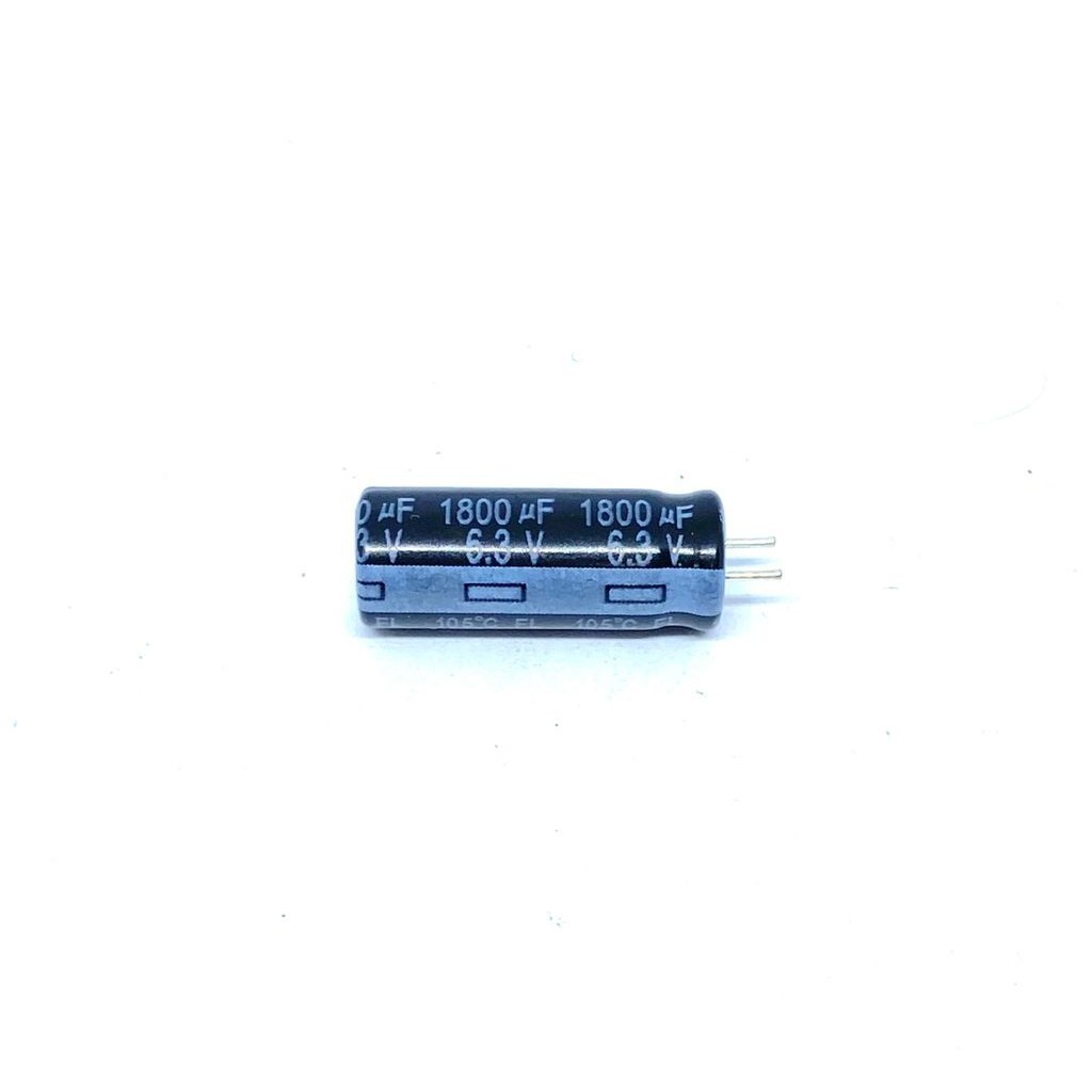 5 Condensatori Elettrolitici JCCON 1800uF 6,3V 8x16mm, Basso ESR, 105°C, Radiali