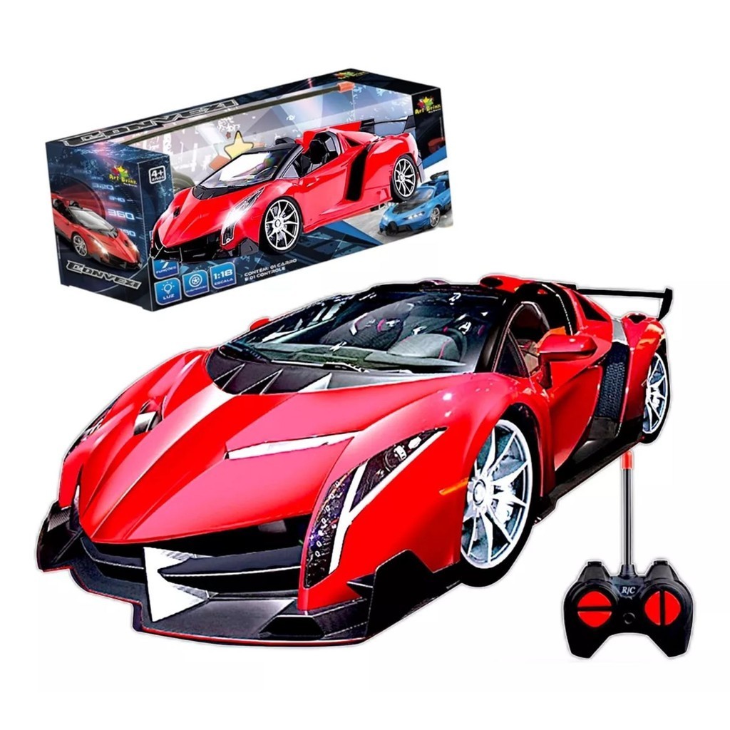 Carrinho de Controle Remoto Sport Conversível 7 Funções, Luz e Som ...