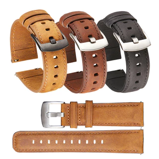 Spot Crazy Horse Relógio De Couro Cavalo Correia De Smartwatch Inteligente De Liberação Rápida Matte Macia 20/22m