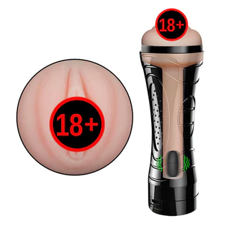Masturbador Masculino Vagina Cyberskin Realista Lanterna com Vibrador Interno