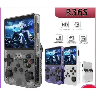 Game Console R36S Video Game Portátil 64gb Retro - COR ROXO (PRONTA ENTREGA)