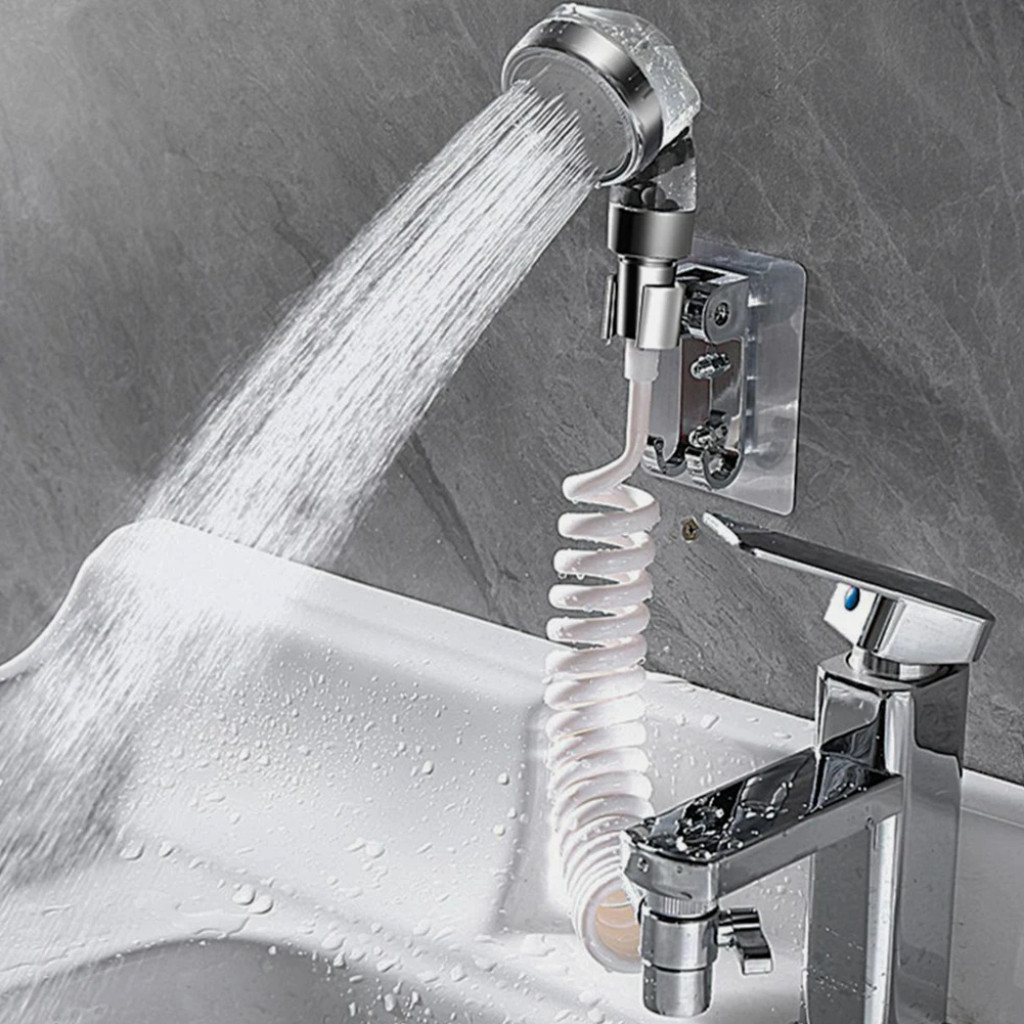 Torneira com Extensor Chuveiro Portátil Para Pias Banheiro ou Cozinha ...