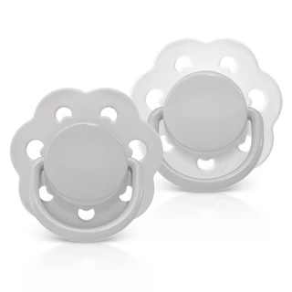 Kit 2 Chupetas Candy Bico Redondo Silicone 0m+ Cinza Lillo em Oferta na Shopee