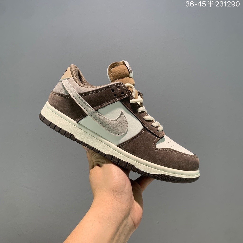 Nova Chegada Nike5168 SB Dunk Low Homens Mulheres Sneakers Andando Sapatos Casuais Marrom Branco