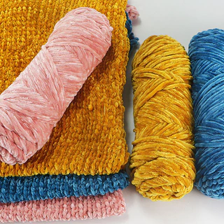 100g Fios De Pelúcia Para Bebês Chenille Macio Tricotar Veludo De Poliéster Amigurumi Acessórios