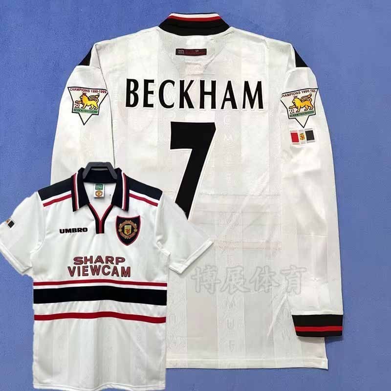 retro Issue 9899 man utd AWAY beckham GIGGS Camisas De Futebol Camisa ...