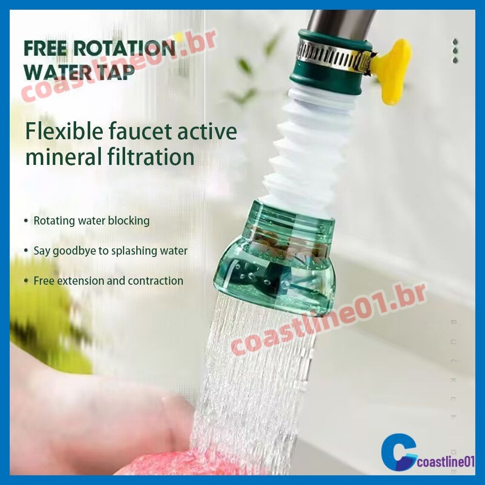 Torneira da cozinha rotativa filtro de água extensor bico pedra ventilador hélice universal telescópico sprinkler coa01r