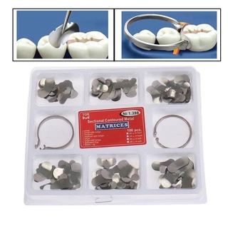 100Pcs Kit Completo Matrizes Com Contorno De Seção Dentária