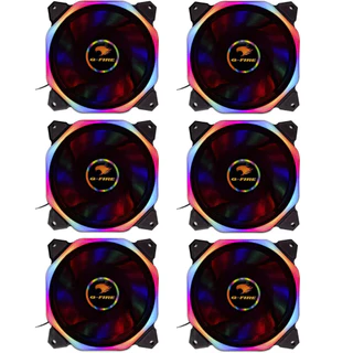 Kit 6 Fan Cooler Gamer Led Rgb 120x120mm
