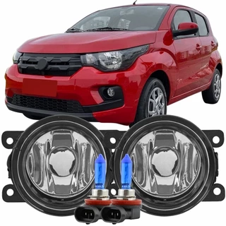 Par Farol Milha Neblina Fiat Mobi 2016 2017 18 19 20 21 2022 2023 + Lâmpadas H8