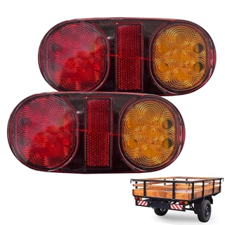 Par Lanterna Sinaleira Led Traseira Reboque Carreta Caminhao Carretinha Seta Freio Universal em Oferta na Shopee