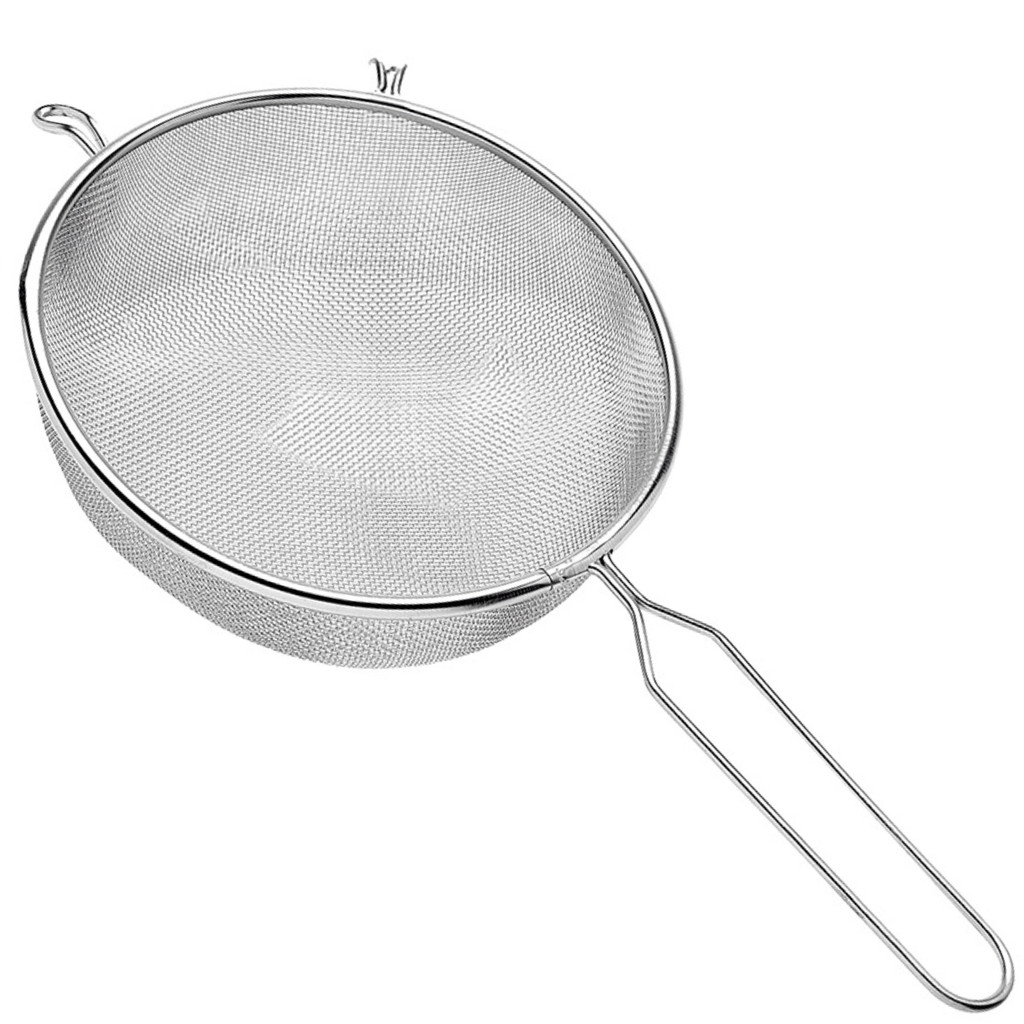 Peneira Multiuso Em Aço Inox Grande De Cozinha Coar Escorrer