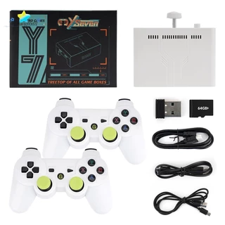 💕Y7 Console De Videogame 64G + 256G 12000 Jogos Retro Portátil Sem Fio TV Game Player Para PSP 36 Emulador