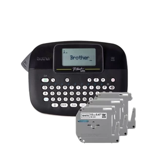 Combo 1 Rotulador Eletrônico Preto Ptm95bk + 3 Fitas M231
