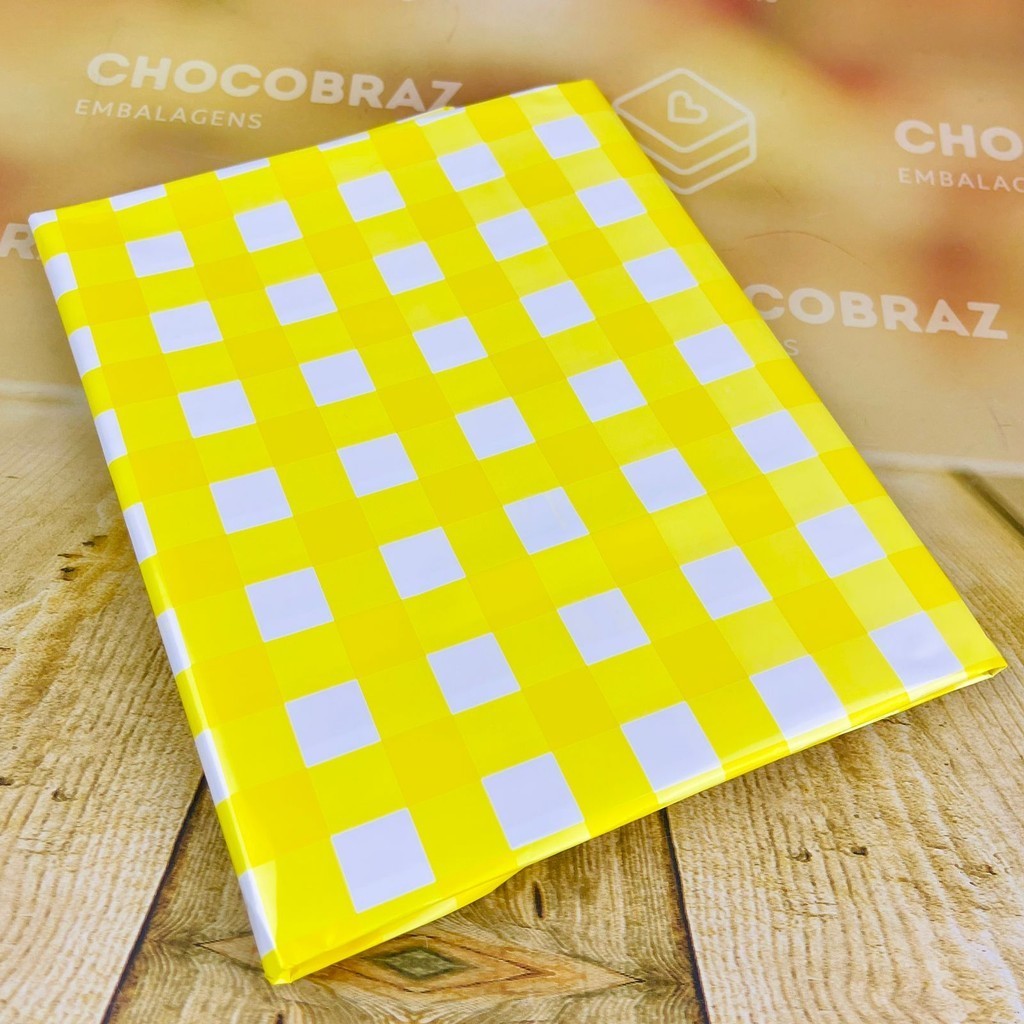 10~50 Toalhas P/ Festa junina Xadrez AMARELO 78x78 INOVE