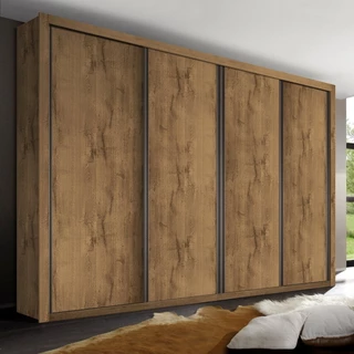 Guarda Roupa Casal 4 Portas 4 Gavetas Liv Espresso Móveis
