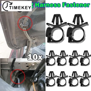 TKEY 10Pcs Clipes De Fiação Do Chicote Carro Rota De Fixação Retentor Fixo De Tubo Corrugado Abraçadeira De Cabo De Óleo Linha De Viga Suporte De Mangueira E1I5