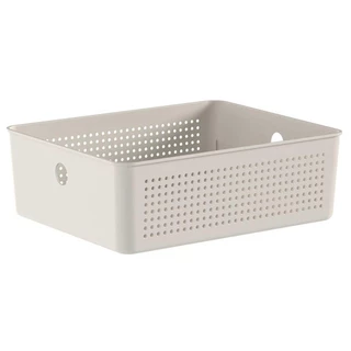 Cesto 5,4L Organizador OU Flow Bege 9cm x 22cm x 27cm