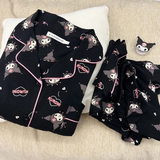 Conjunto Kuromi 2 Peças Pijama Mulher Calça Manga Longa