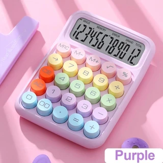 Calculadora Estilo Retrô 12 Números Colorida Fofa Kawaii