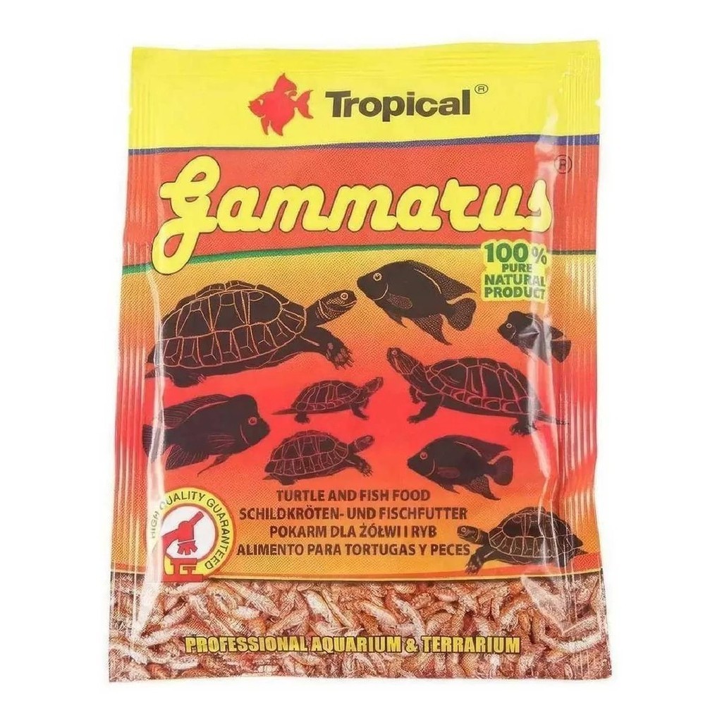 Tropical Ração Gammarus 12g Sachê Para Peixes E Tartarugas | Shopee Brasil