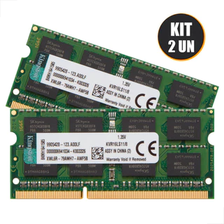 Kit Memória Kingston Ddr3 16gb(2x8gb) 1600mhz 1.35V Notebook