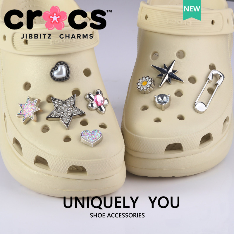 Acessórios para sapatos de Metal botão de charme