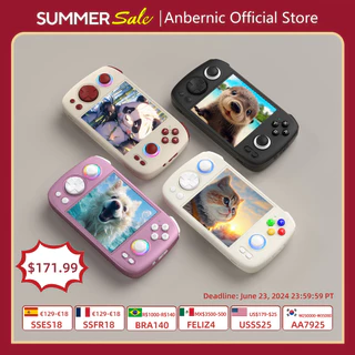ANBERNIC RG Cube Retro Console De Jogo Portátil 64bit Android 13 Unisoc T820 3.95 Polegadas Tela IPS Efeito De Iluminação RGB Do Joystick Salão