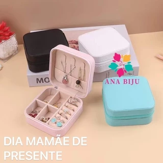 ANA1108 MINI Porta Jóias Portátil Caixinha Bolsa de Armazenamento Colar Brincos Anéis em Oferta na Shopee