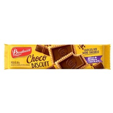 Biscoito choco biscuit sabor chocolate meio amargo 80g - Bauducco