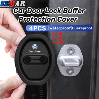 4Pcs Volkswagen Silicone Proteção Da Fechadura Porta Do Carro Tampa Amortecedor Acessórios Silenciosos Para Golf Jetta Passat Tiguan Amarok Carocha VW Polo T-Cross Gol Saveiro Nivus Vir