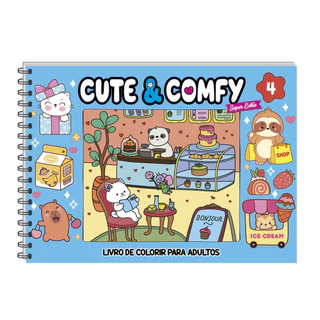 Cute & Comfy Super Extra Edição 04 - Livro de Colorir Adulto - Capa Dura Holográfica em Oferta na Shopee