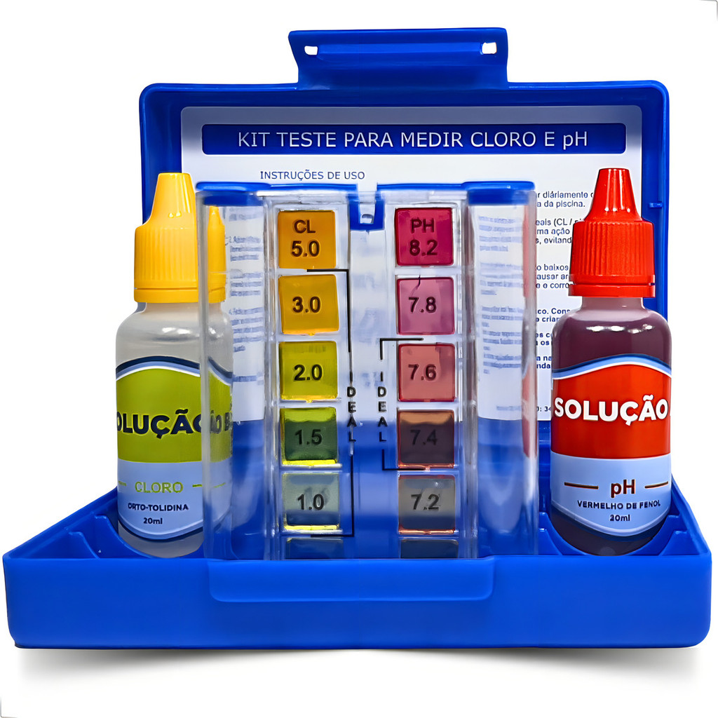 Kit Estojo De Teste E Analise De Ph E Cloro Para Piscinas | Shopee Brasil