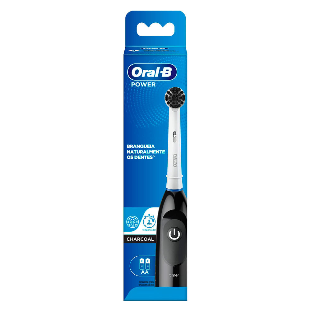 Escova Dental Elétrica Charcoal Oral-B Power à Pilha 1 Unidade