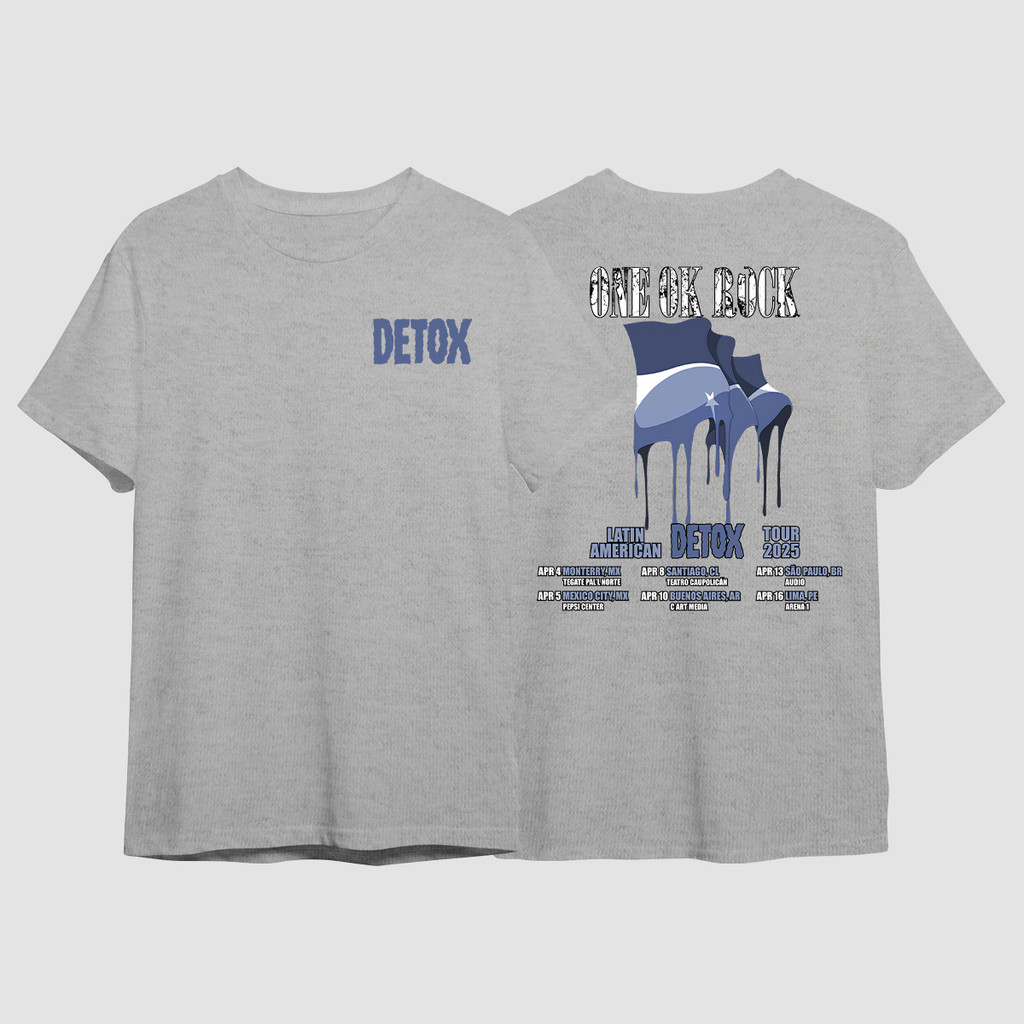 Camiseta One Ok Rock Album Detox Tour 2025 Brasil Latin American