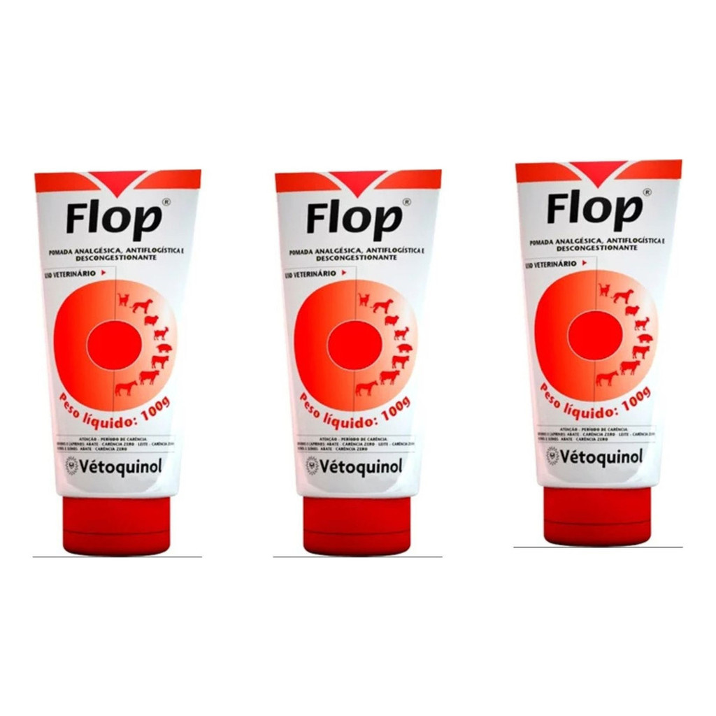 Pomada Flop 100g AnaLGésica E Anti-inflamatória - Kit C/ 3un | Shopee ...