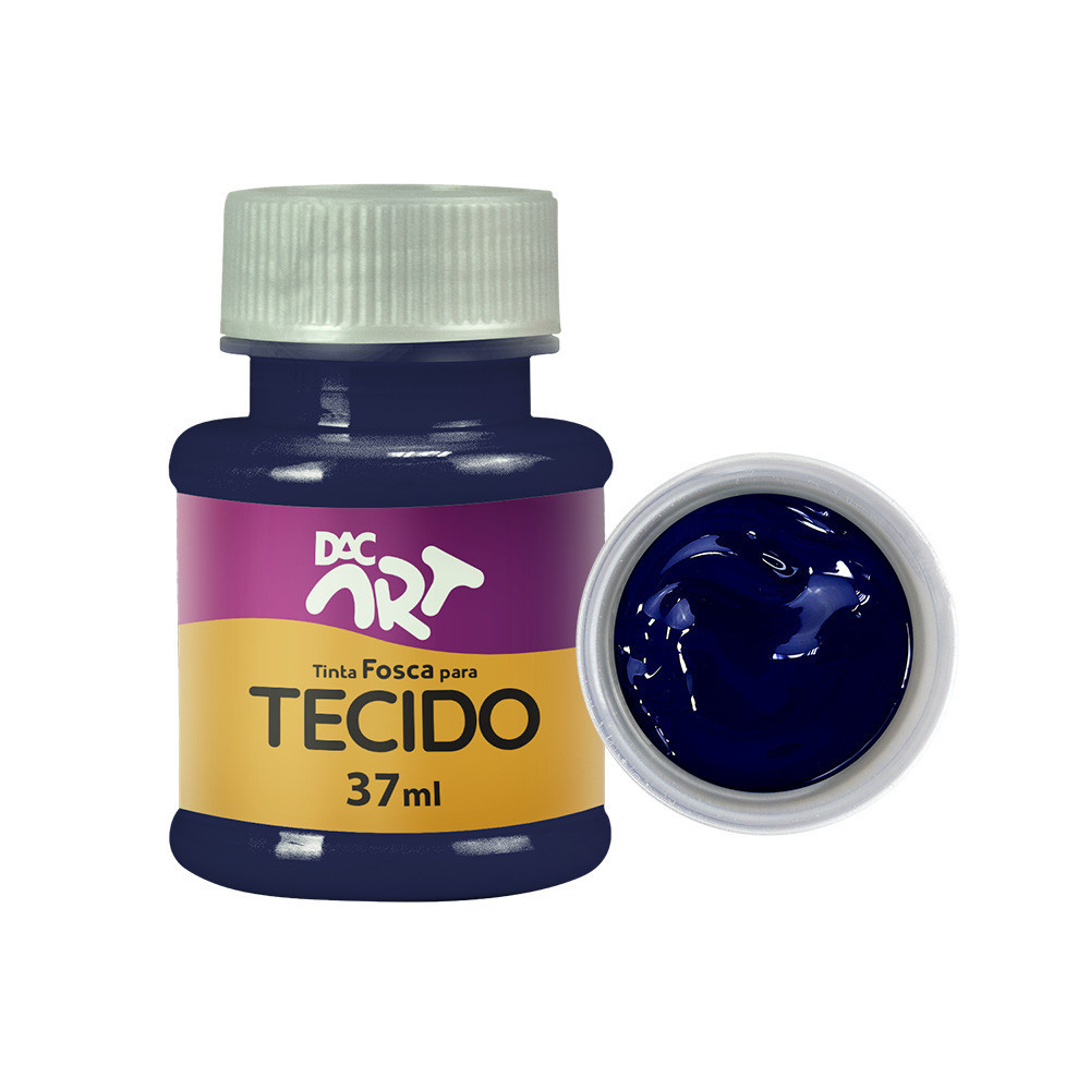 Tinta para Tecido Azul Marinho Fosca 37ml DAC Art - Tinta de Tecido ...