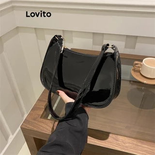 Lovito Casual Simples Versátil Retro Ins Bolsa de Ombro Pequena para Mulheres LFA27010