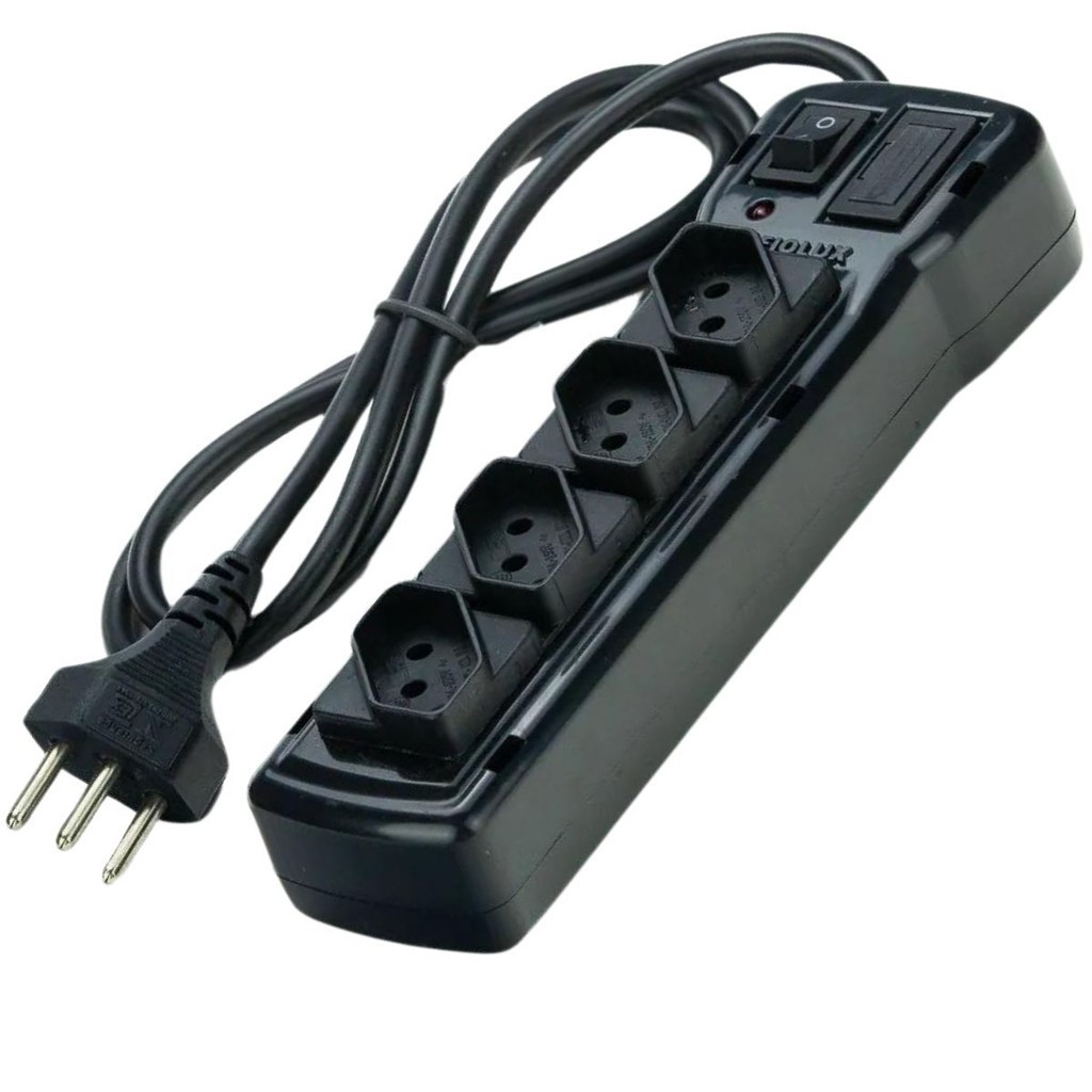 Filtro de Linha 4 Tomadas Profissional Régua de Energia para PC ...